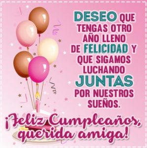 Palabras de cumpleaños para una amiga querida