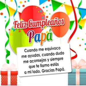Feliz cumpleaños para mi papá