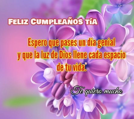 Imágenes y frases de cumpleaños para una tía